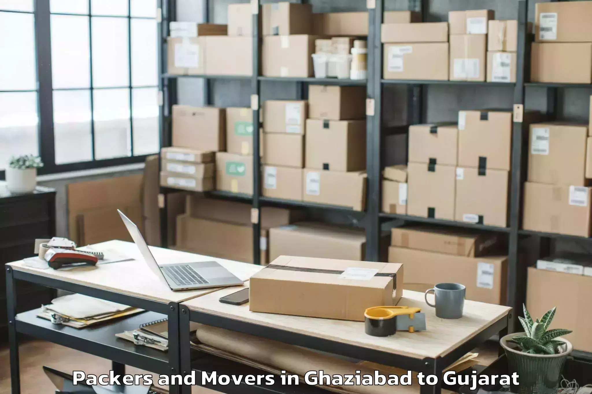 Easy Ghaziabad to Savarkundla Packers And Movers Booking